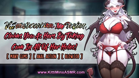 Seducente succube Kittiminxasmr prende il controllo e ti riempie in ogni modo possibile